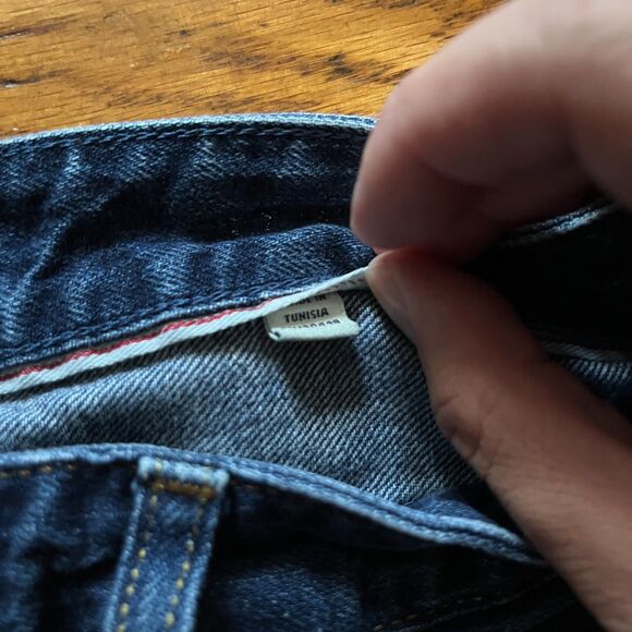 Jack Wills Selvedge Jeans Men 32x27 Dark Wash Blue Button Fly Hipster Cropped - Picture 3 of 11